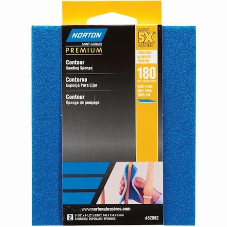 Norton Co ProSand 5X Contour Sanding Pad, Fine, PK 2 82082